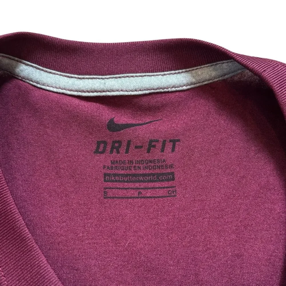 Virginia Tech Hokies Football Nike Dri-Fit Short Sleeve Tee Men's Maroon NWT
